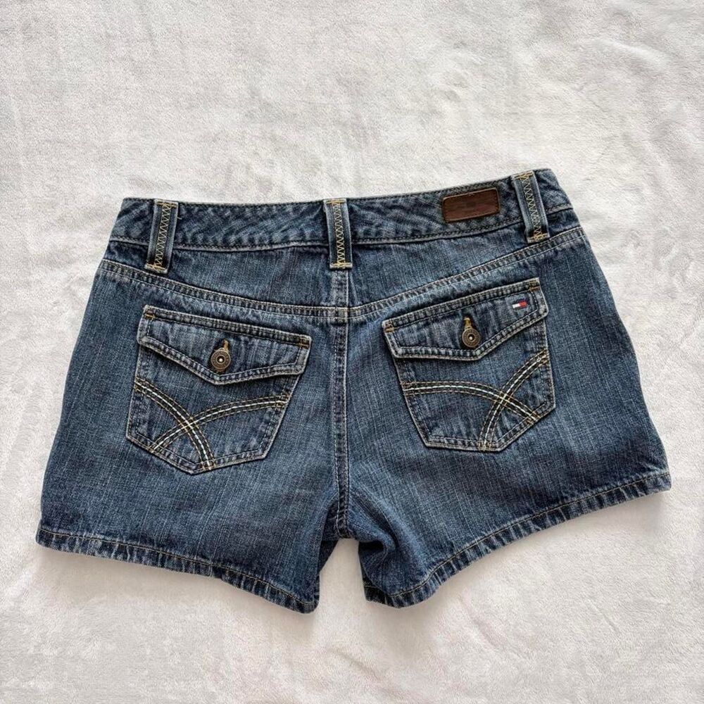 Tommy Hilfiger Y2K Denim Shorts Women's 4 Cargo Utility Vintage Lowrise Mini